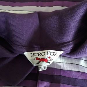 (((RETRO FOX))) SHORT SLEEVE Polo Shirt. Size: 3XL